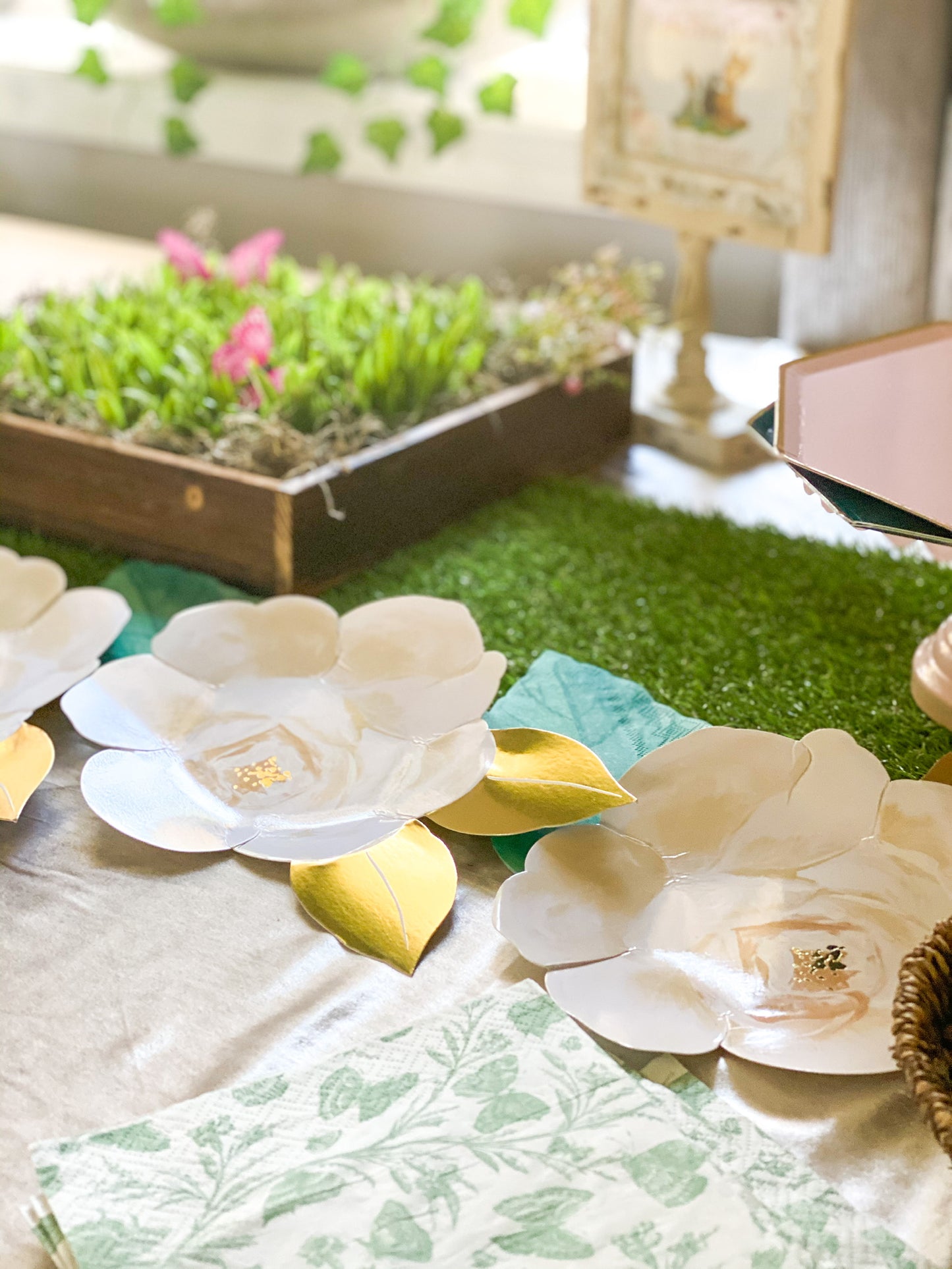 Rose Garden Leaf Napkins