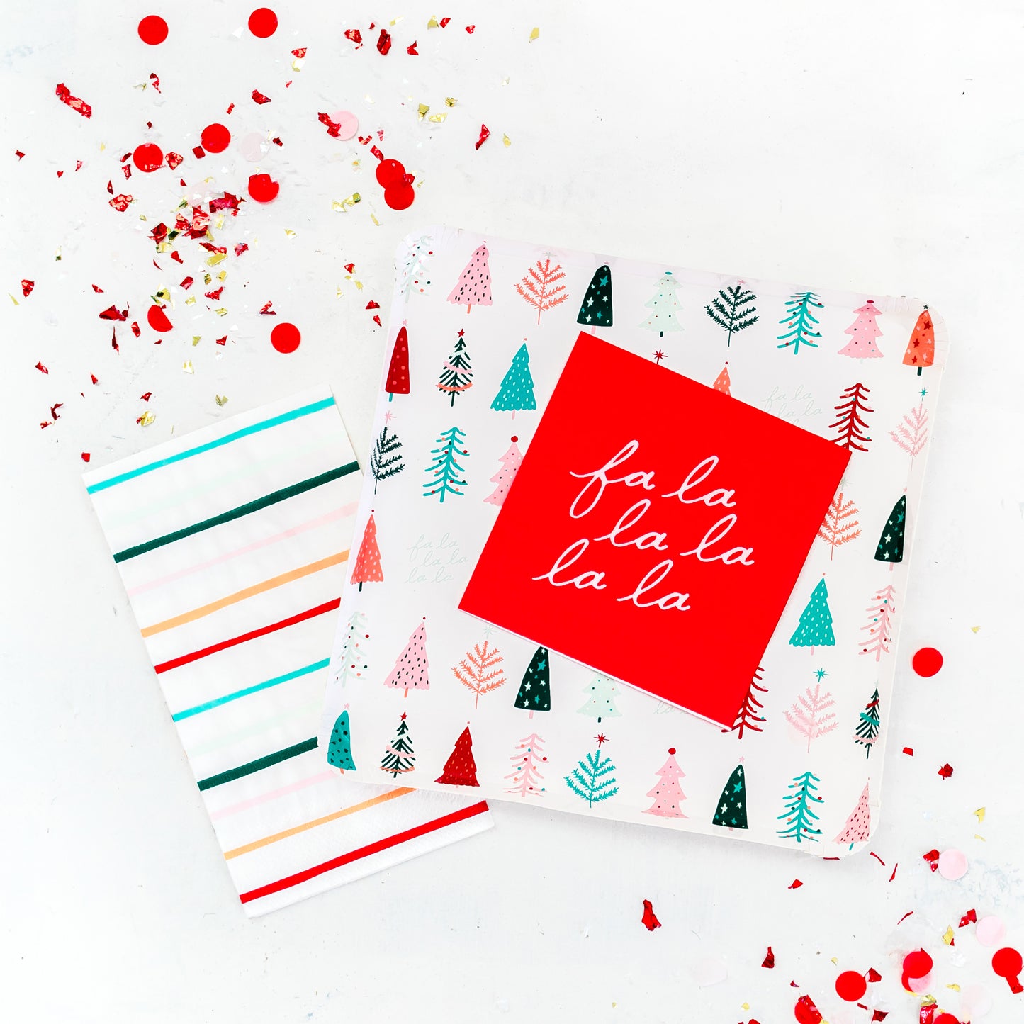 Festive Christmas Trees Dinner Plates