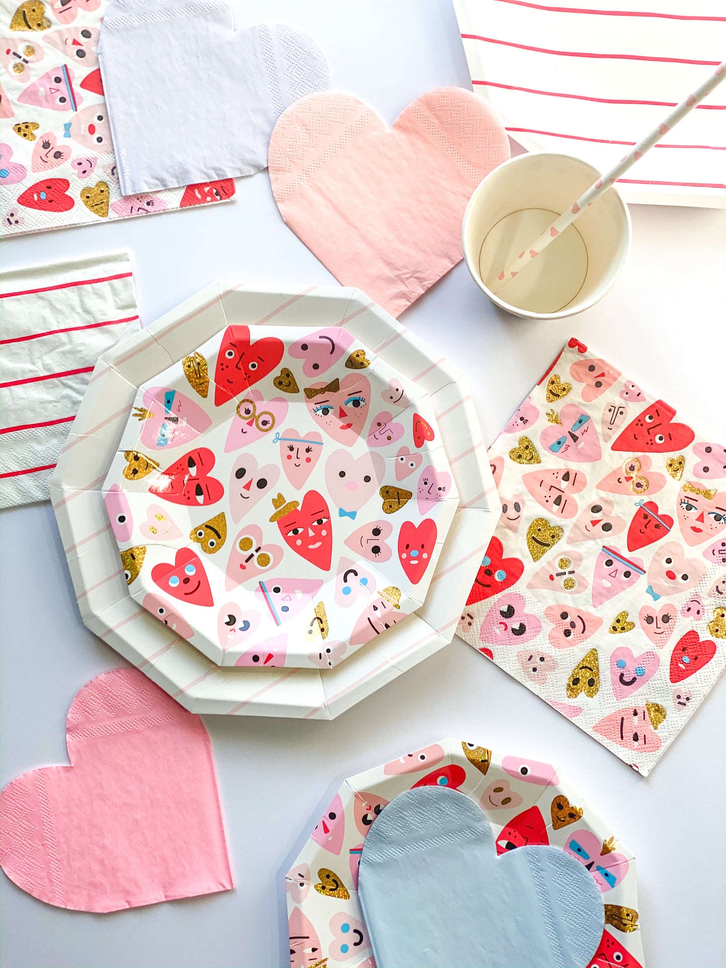 Frenchie Striped Small Napkins - Various Colors