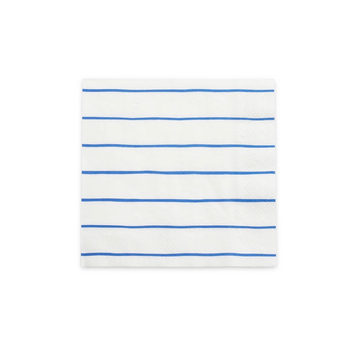 Frenchie Striped Large Napkins - Cobalt