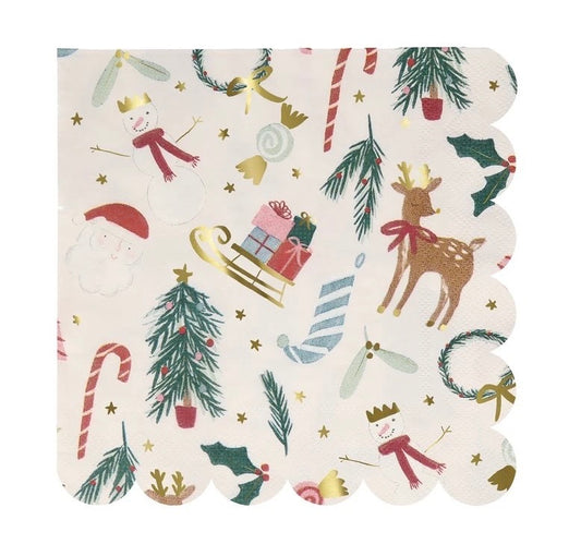 Festive Motif Dinner Napkins