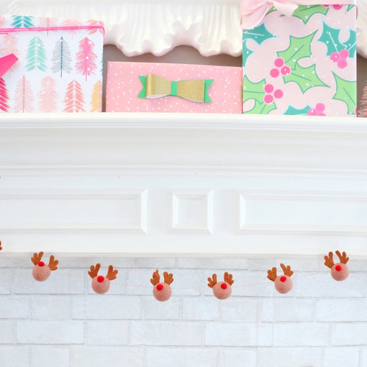 Reindeer Felt Garland