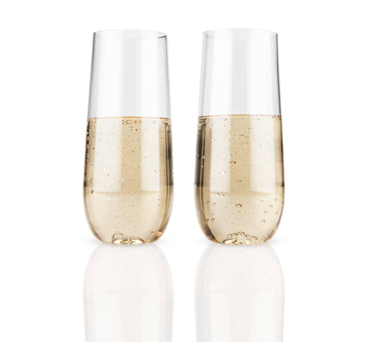 Flexi™: Stemless Champagne Flute Set