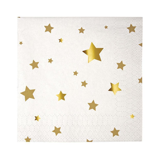 Gold Star Confetti Small Napkins
