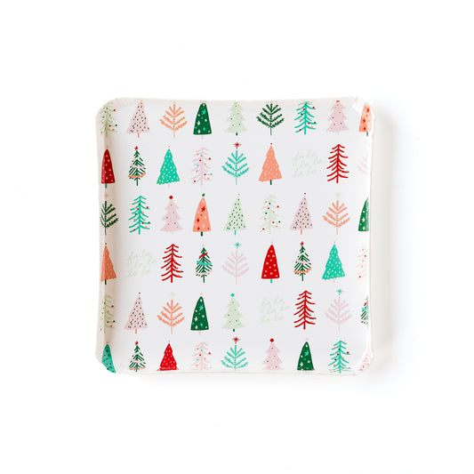 Festive Christmas Trees Dinner Plates