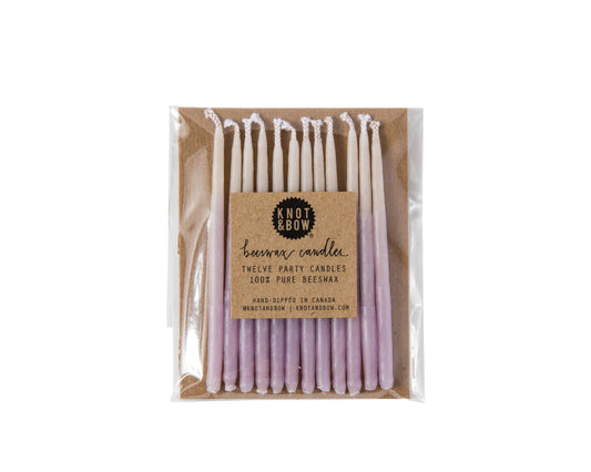 Violet Ombre Beeswax Birthday Candles